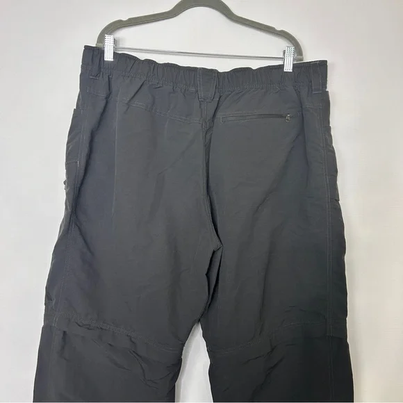 The North Face Mens Zip Off Pants Shorts XXL Gray Cargo Pockets with Belt - Picture 8 of 14